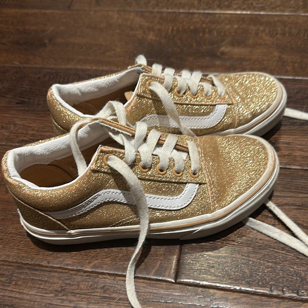 Vans Gold Glitter Sneakers